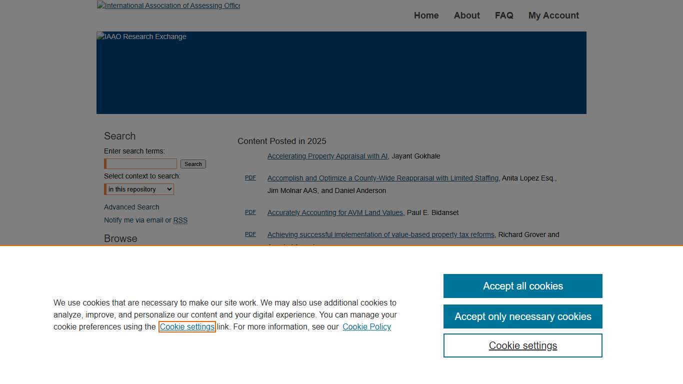 Content Posted in 2025 IAAO Research Exchange