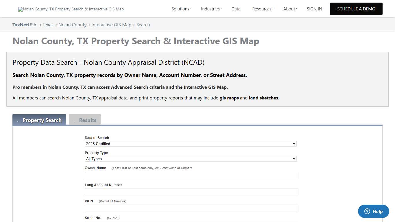 Nolan County, TX Property Search & Interactive GIS Map